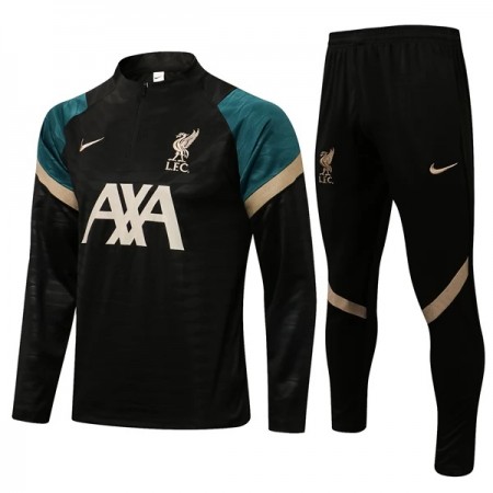 Liverpool Niño Sudadera De Entrenamiento Trajes 2022/23 Cuarto-Cremallera Negra